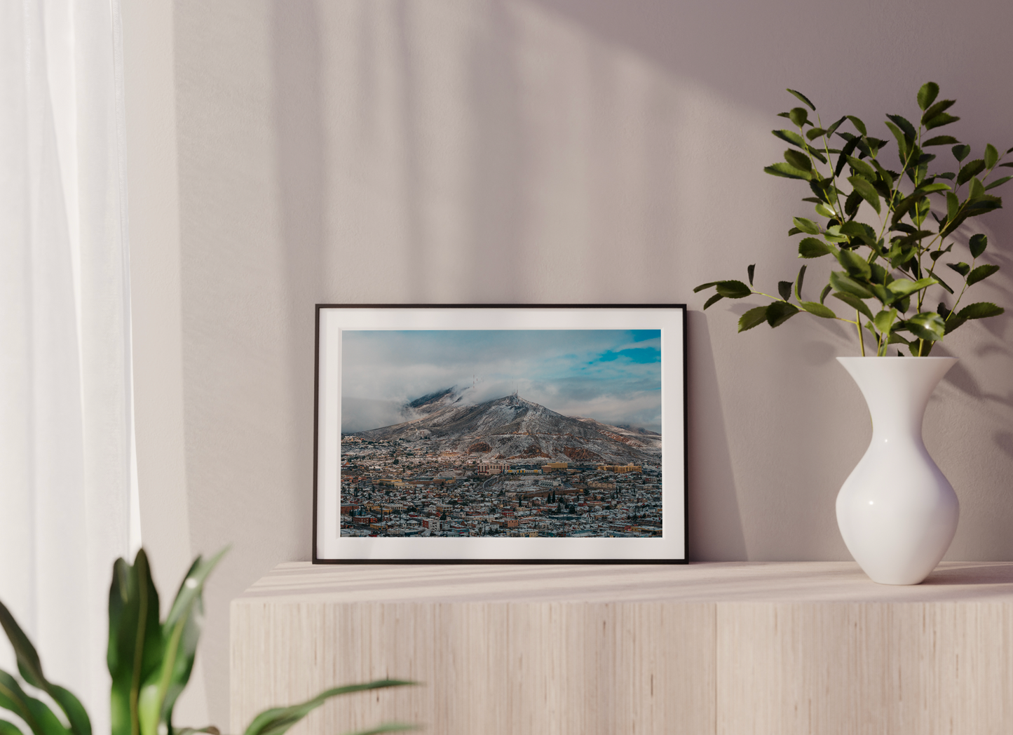 Franklin Mountain snow print