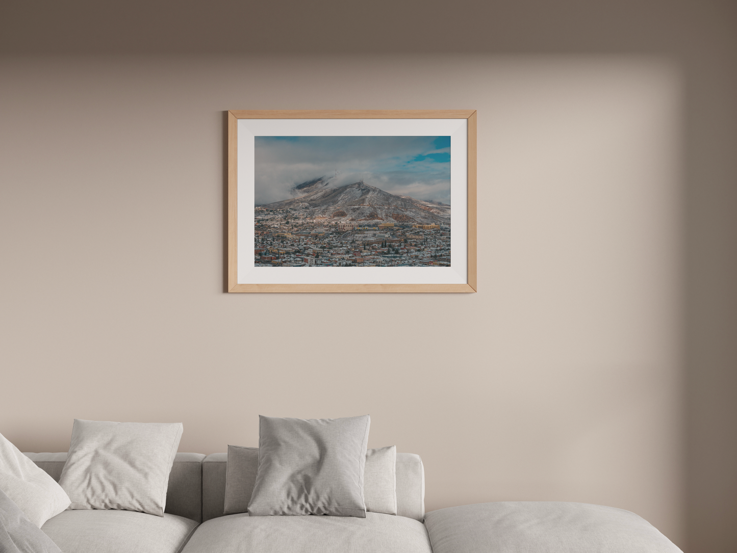 Franklin Mountain snow print