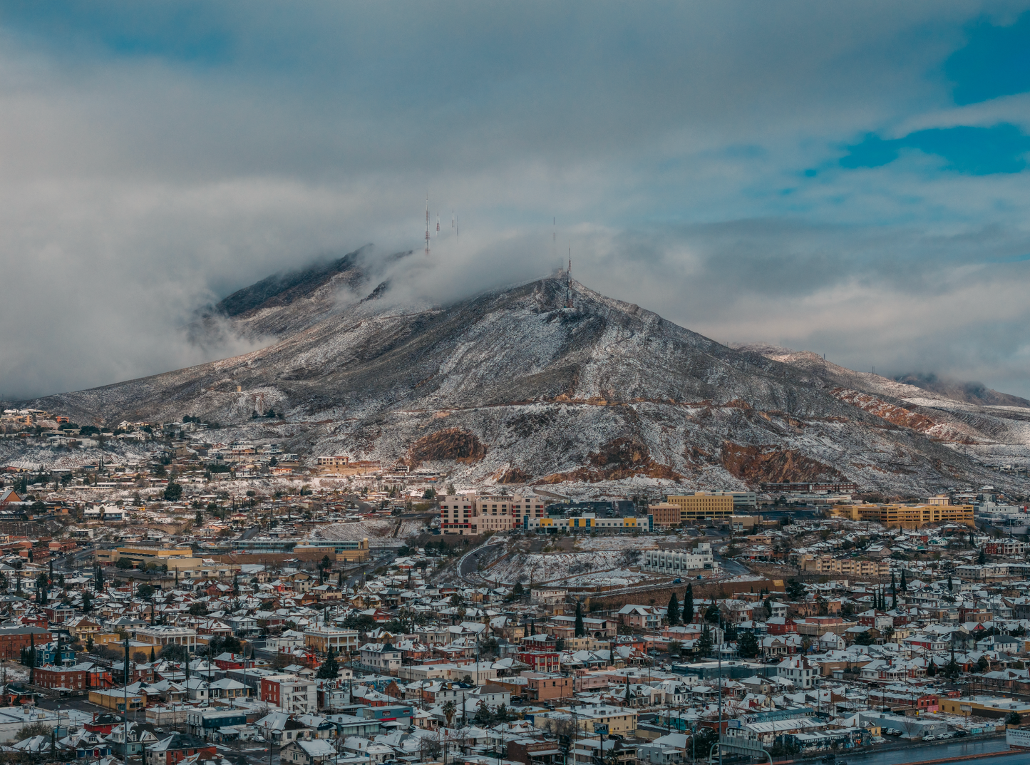 Franklin Mountain snow print
